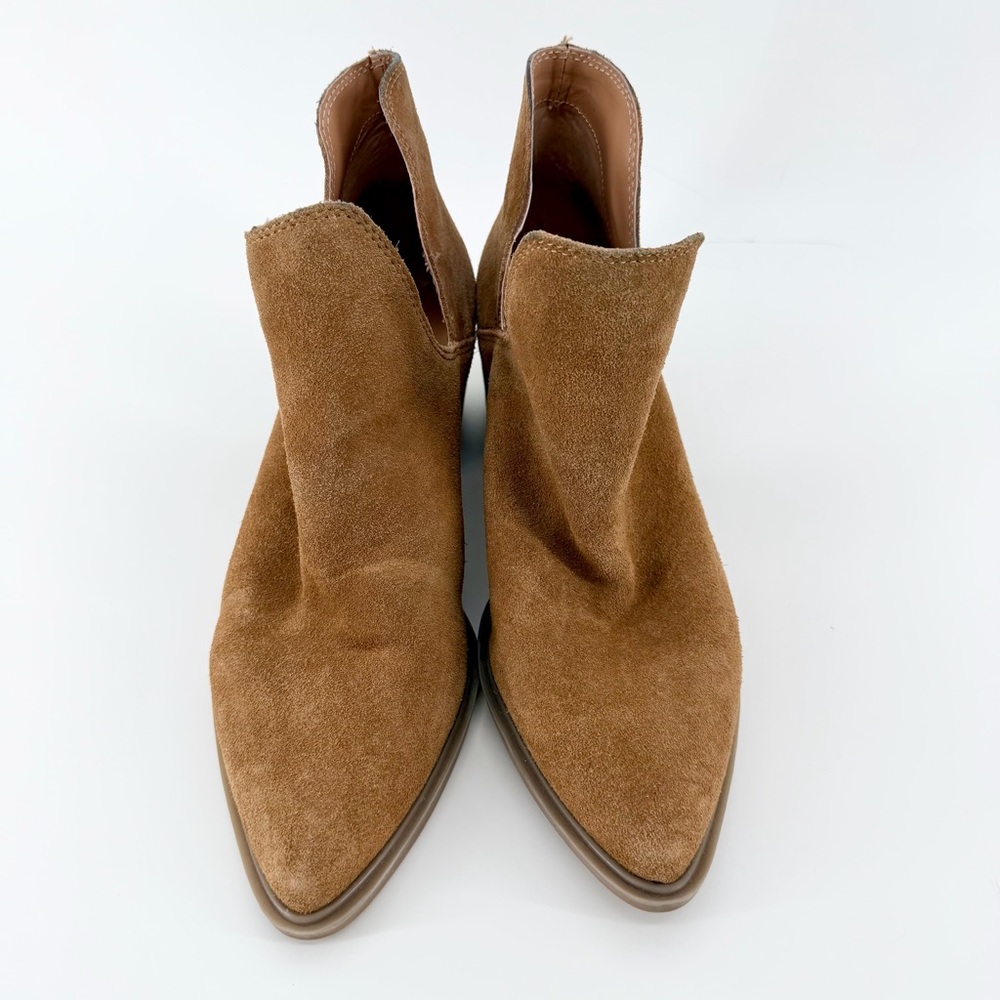 Steve Madden Dextir Suede Ankle Western Booties Boho – Cognac Brown – Size 8 - Picture 4 of 10
